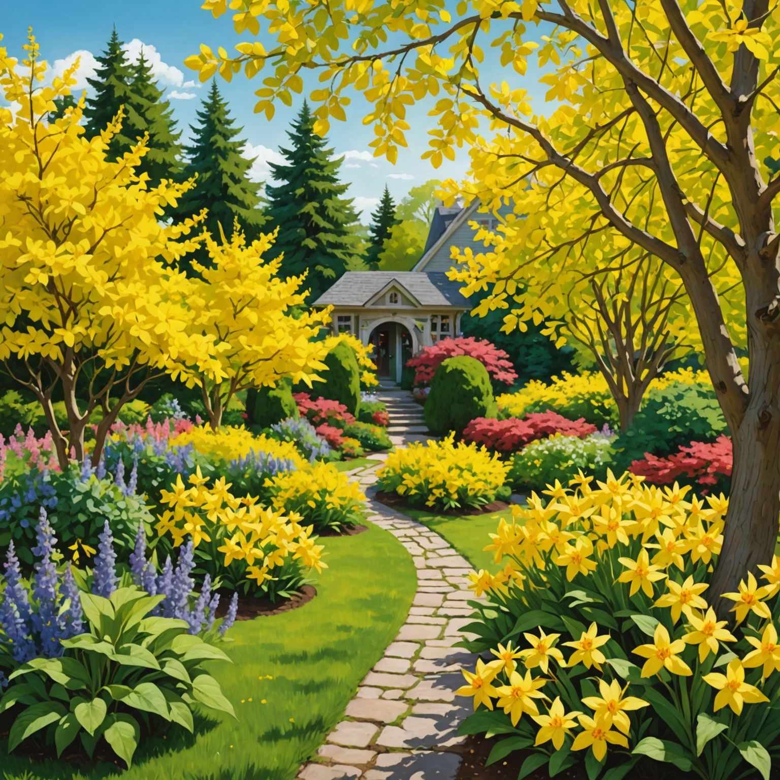 Форзиция летом: Уход за форзицией в летний период