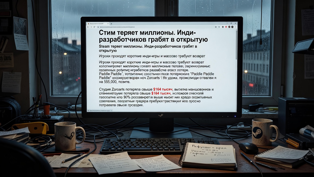 Steam теряет миллионы. Инди-разработчиков грабят в открытую