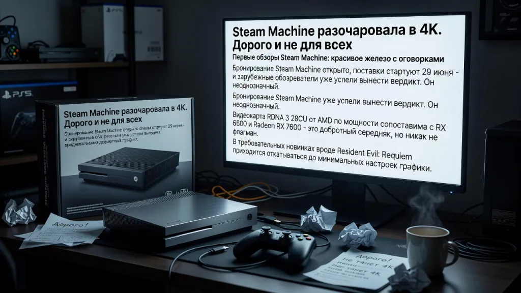 Steam Machine разочаровала в 4K. Дорого и не для всех