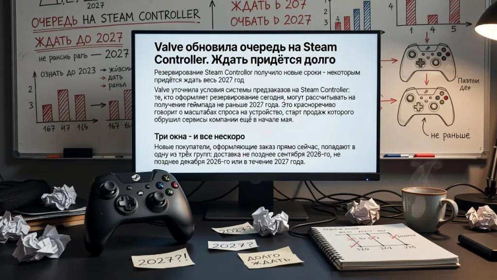 Valve обновила очередь на Steam Controller. Ждать придётся долго